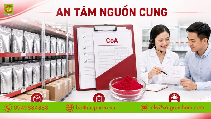 Nguồn cung ổn định, đầy đủ hồ sơ chất lượng v&agrave; hỗ trợ kỹ thuật. 